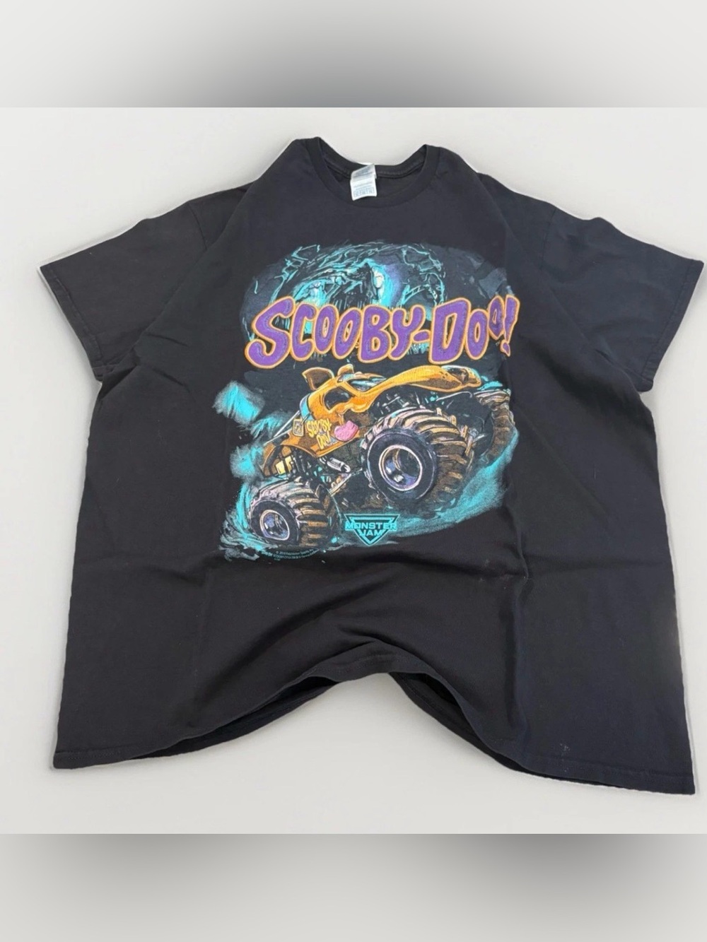 Vintage Scooby Doo Monster Jam T-shirt Size XL Delta Tag 90s Cartoon Tee Y2K